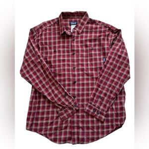 Patagonia Organic Cotton Plaid button up shirt size men’s medium red long sleeve